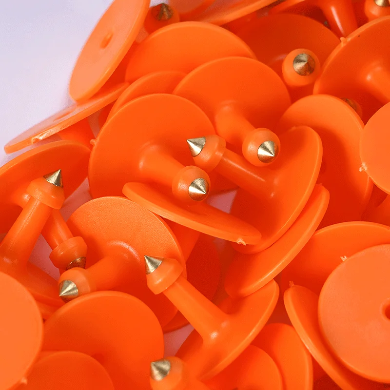 Etiquetas para las orejas de cabra y oveja sin número, pendientes con cabeza de cobre para escribir láser, etiqueta para la oreja de identificación de animales de granja, 100 Uds. - imagen 4