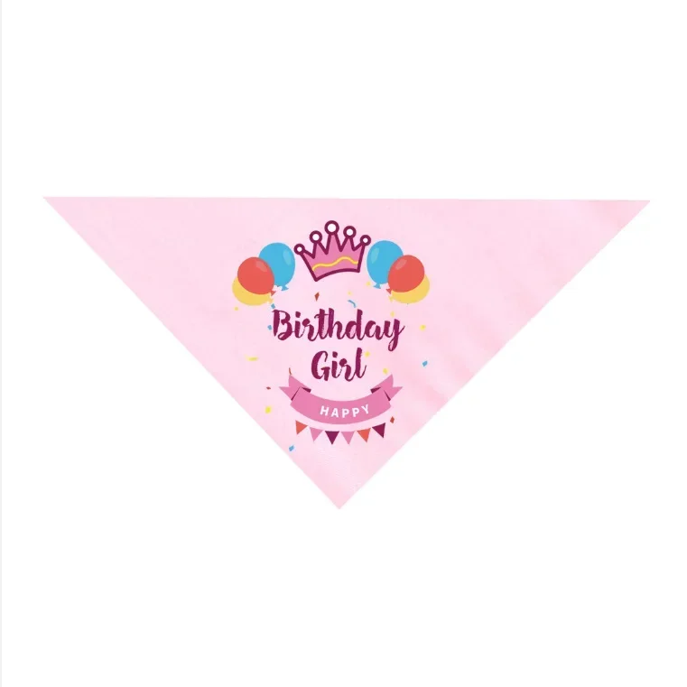 Toalla de Saliva de cumpleaños para mascotas, accesorios de toalla triangular bonitos para perros y gatos, accesorios para bufandas, babero