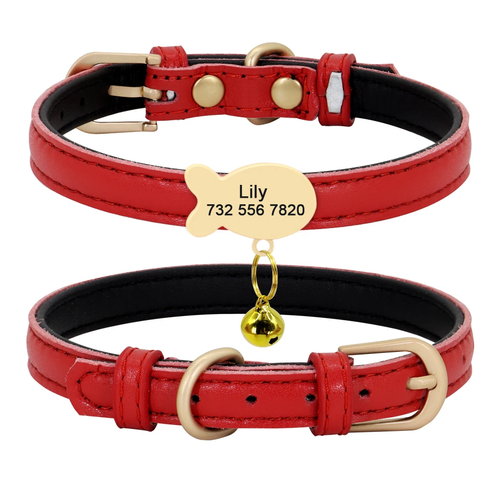 Collar de gato personalizado, collares con etiqueta de gato personalizados para perros pequeños, gatos, gatitos, cachorros, collares con placa con nombre, accesorios de grabado gratis - imagen 3