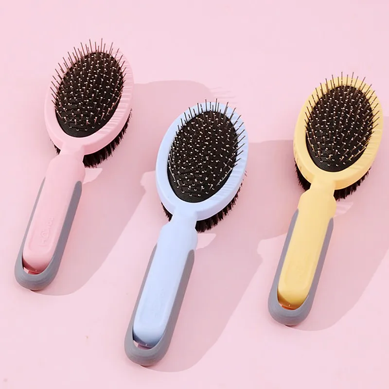 Peine para perros, removedor de pelo para mascotas, cepillo para perros de doble cara, cepillo de masaje para gatos, cepillos para el pelo de mascotas, peines de acero inoxidable para perros - imagen 4