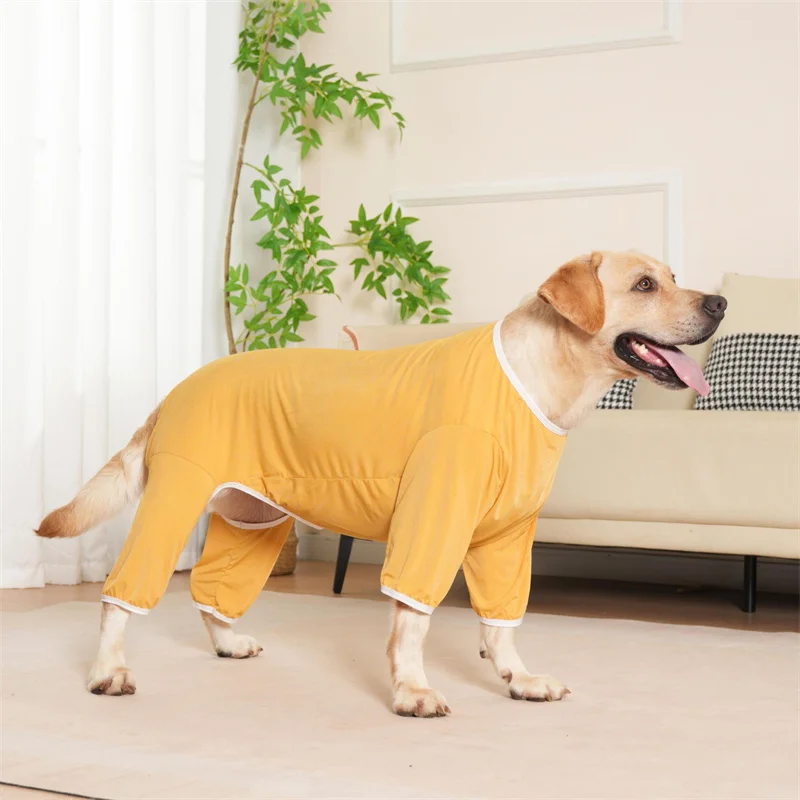 Ropa sólida para perros grandes, pijamas con capucha de cuatro patas de verano, mono para perros medianos y grandes, Body para mascotas, pijamas, ropa