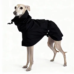 Chaqueta impermeable para galgos suave con cuello alto y ajuste cómodo