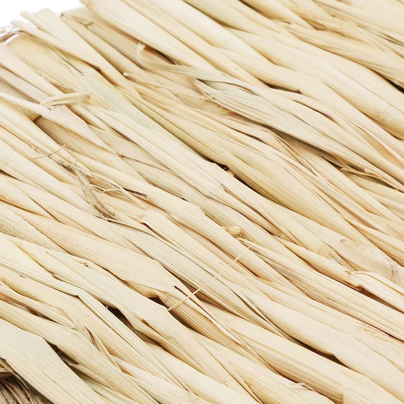 Estera de paja de conejo tejido de animales pequeños, estera de paja seca, estera de jaula de conejillo de indias Natural - imagen 5