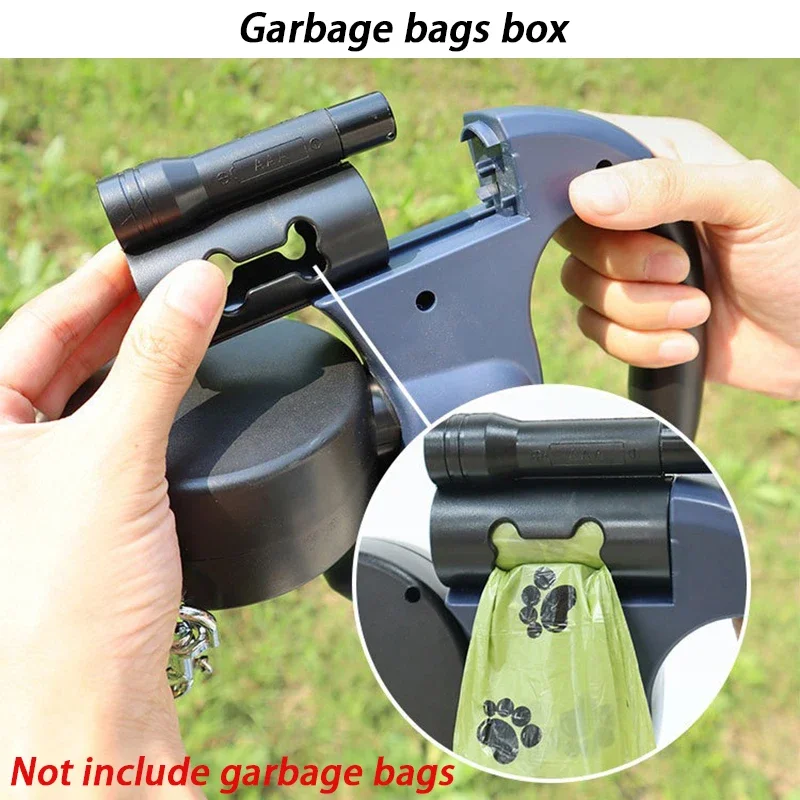 Correa doble de 3M para 2 perros, correa larga retráctil para perro, linterna, cables de luz, cuerda para perro, cordón automático manos libres, suministros para mascotas - imagen 5