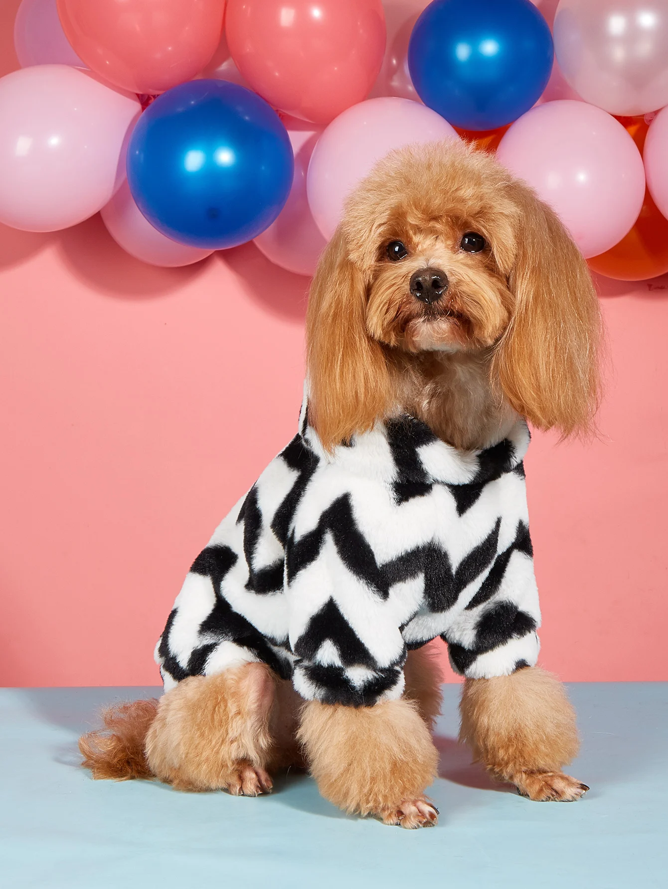 Dog Hoodies Puppy with Wavy Line Printed Sweatshirts for Small Medium Dog Cat Soft and Warm Shirts Dog Pajamas Outfit Pet - imagen 2