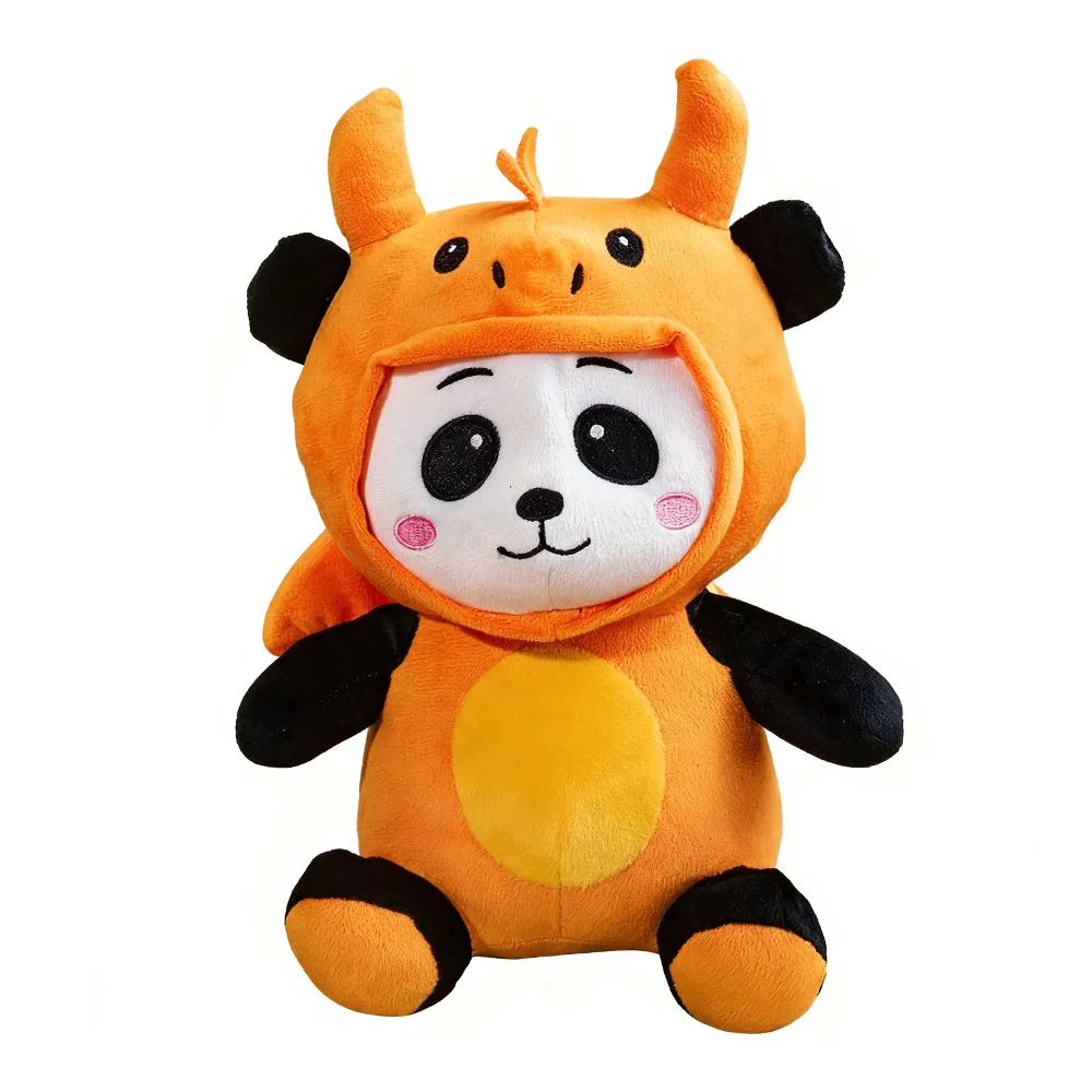 Dinosaurio Panda mascota juguetes de peluche interactivos compañero muñecas para perros resistente a mordeduras juguetes para masticar suaves cachorro juguete para aliviar la dentición - imagen 2