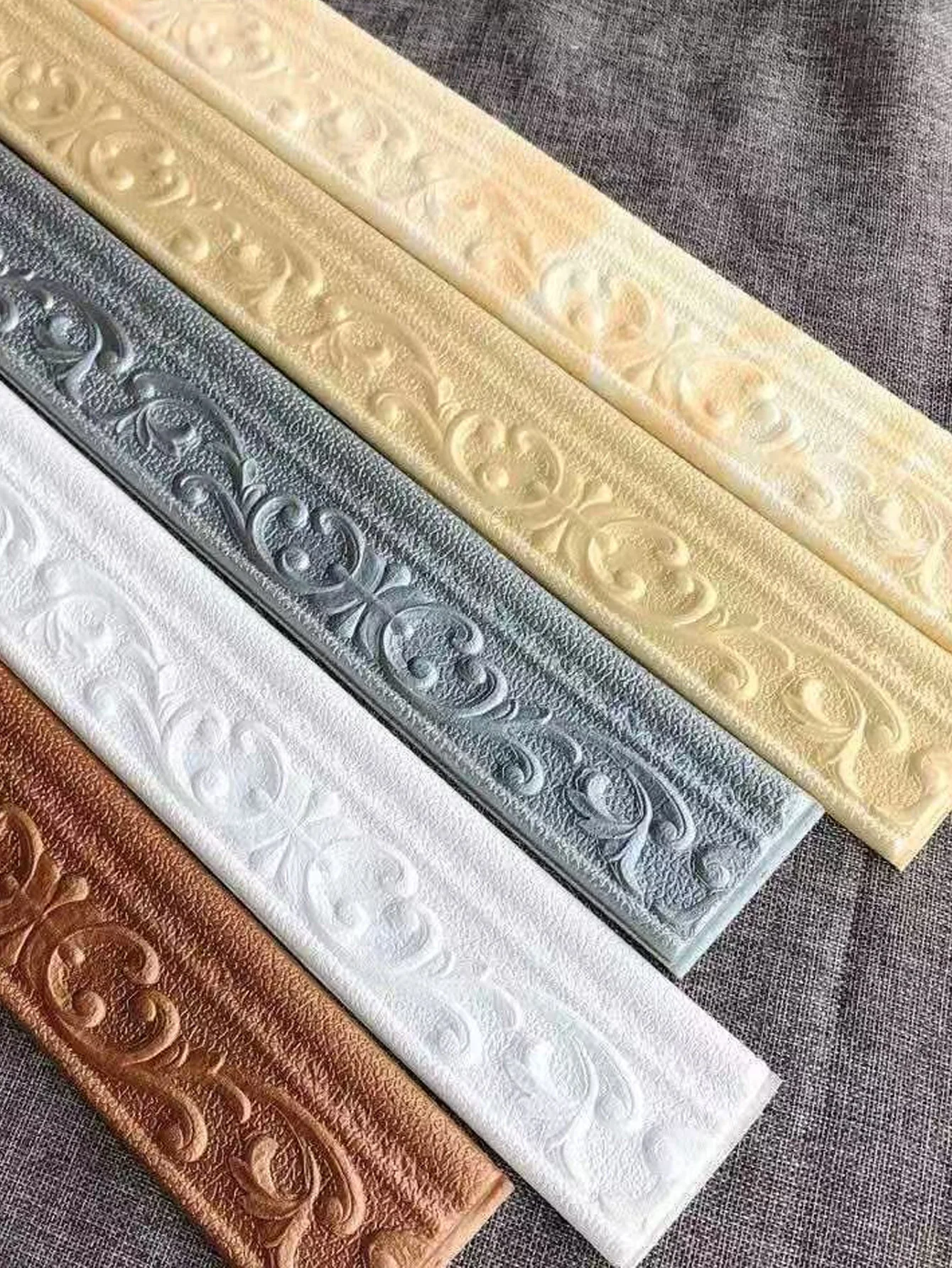 Zócalo autoadhesivo 3D, pegatina de pared para bordes de pared de fondo, pegatina de esquina de alta dimensiones, decoración de pared sin costuras, línea impermeable, cintura, pegatina decorativa para bordes de marco de puerta - imagen 3