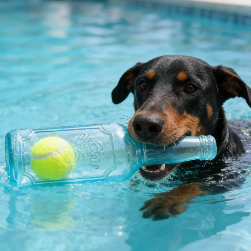 Juguete para perros TPR forma pelota de tenis y botella de vino - imagen 5
