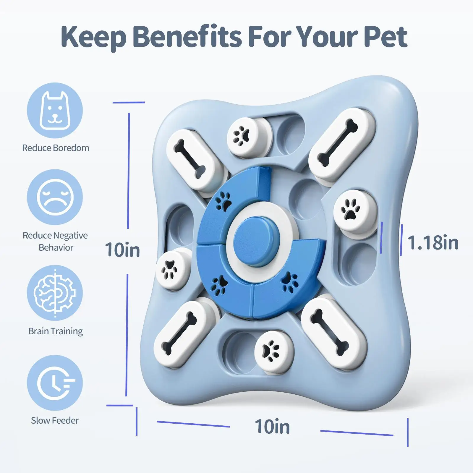 Comedero lento interactivo rompecabezas para perros y gatos - imagen 5