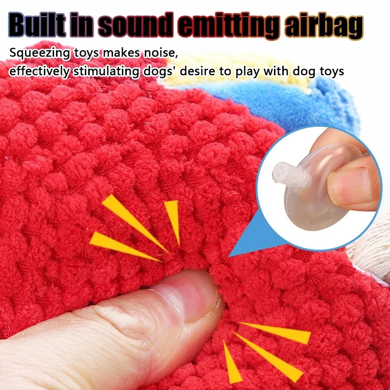 Juguete loro peluche con sonido resistente a mordidas para perros - imagen 3