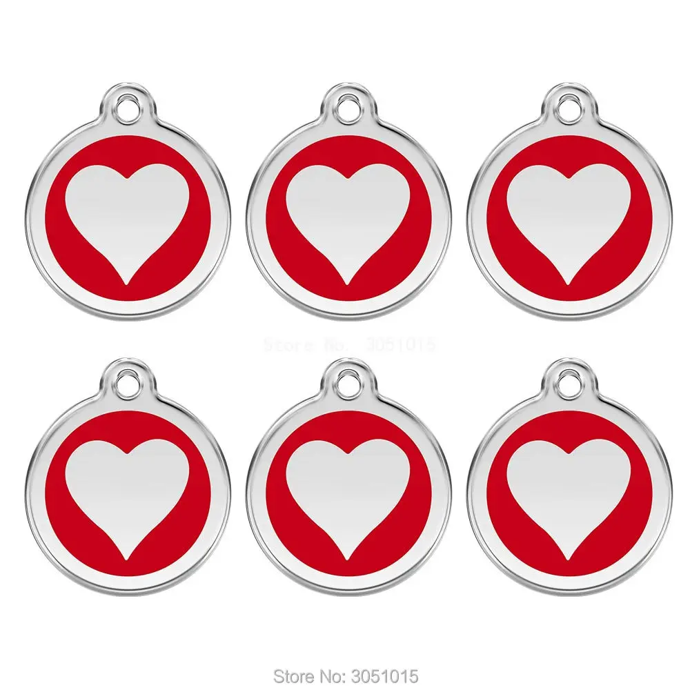 Venta al por mayor, 100 Uds., Collar con etiqueta de identificación para perro y gato, accesorios personalizados, Collar grabado, cadena, suministros para productos con nombre de etiqueta para perro - imagen 4