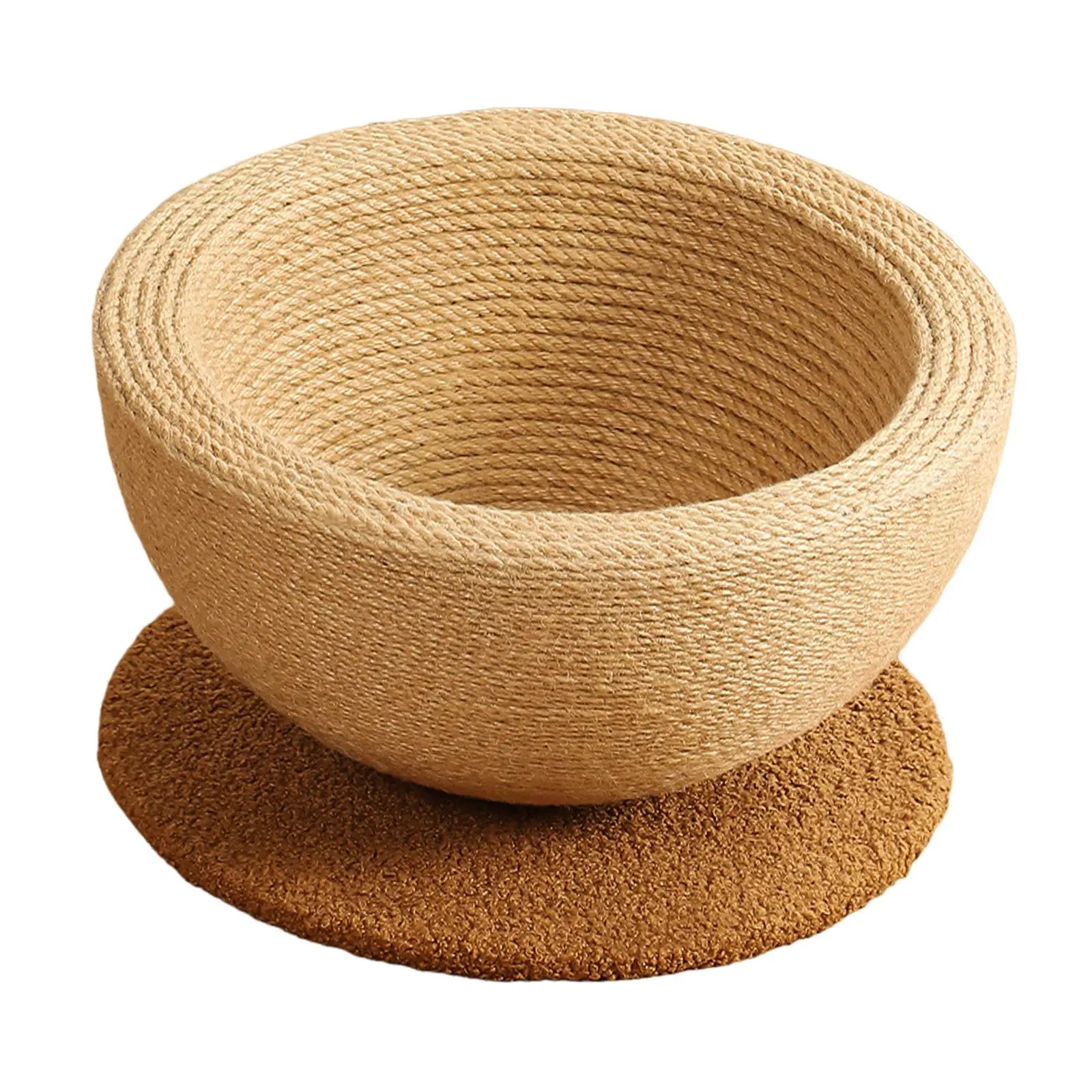 Cat Scratcher Bowl, Sisal Cat Scratcher Bed, Kitten Sleeping Nest, Cat Scratching Pad for Kitten Outdoor Claw Grinding