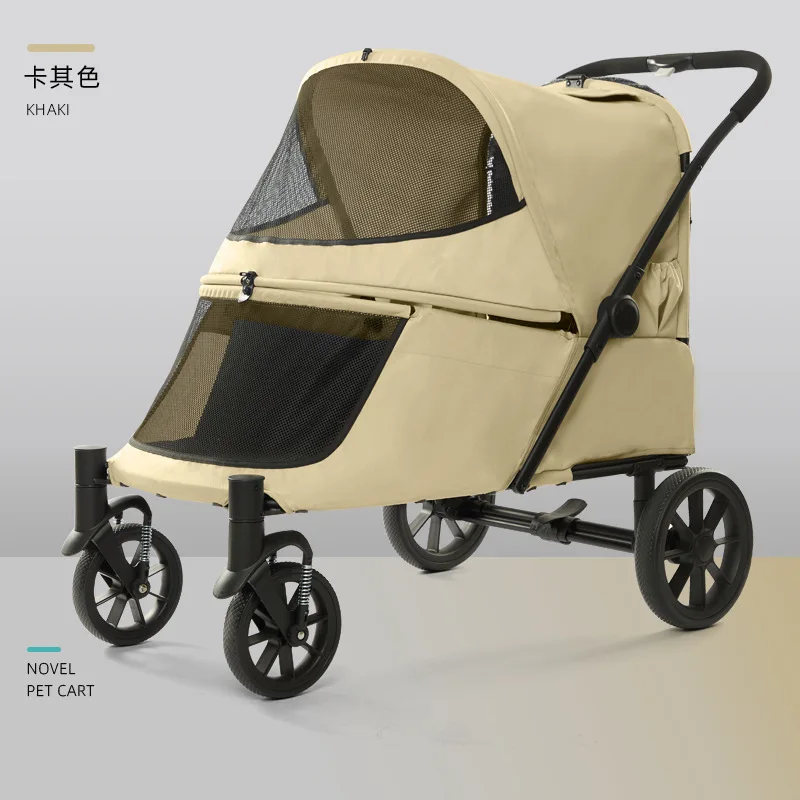 Cochecitos para perros y gatos para personas mayores arriba y abajo al aire libre con cochecitos para mascotas trepadoras, suministros plegables para carrito de perros - imagen 5