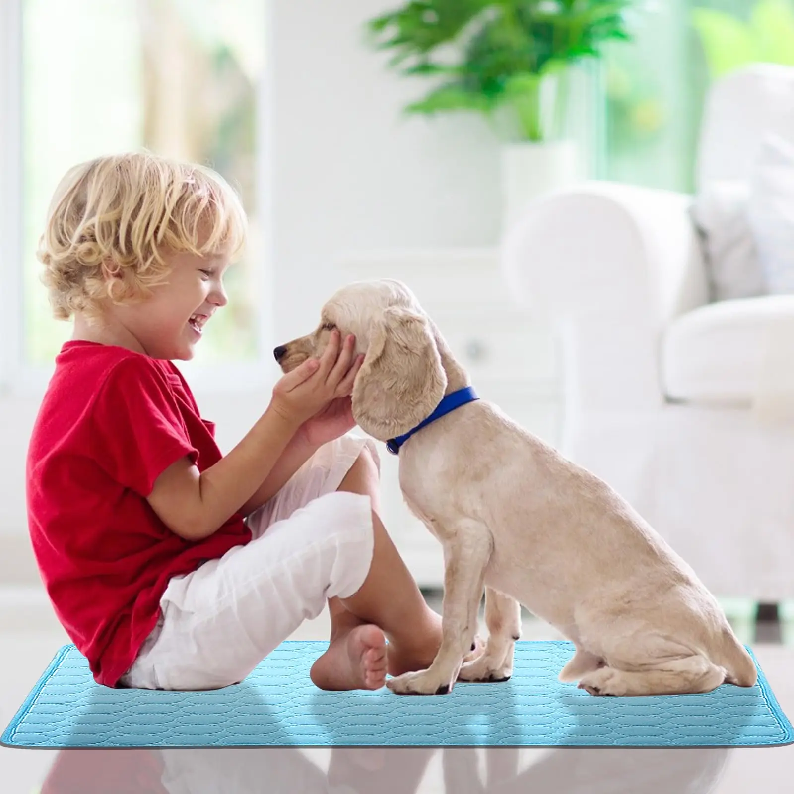 Estera refrescante para perros, almohadilla refrescante grande, cama de verano para mascotas, almohadilla para perrera para perros y gatos, manta autoadhesiva transpirable para mascotas, caja para dormir - imagen 4