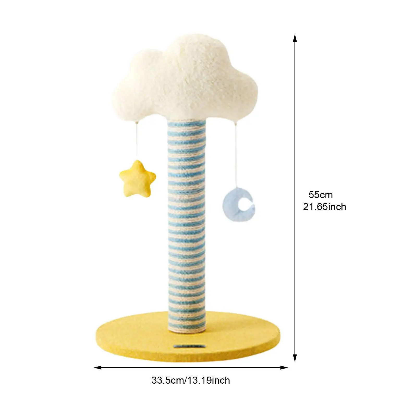 Cat Tree Cat Play Activity Cute Furniture Protector Cat Climbing Tower with Moon Stars Play Ball Toys for Kitty Activity Center