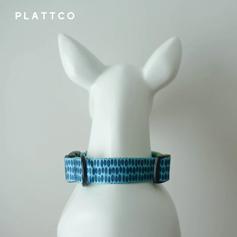 PLATTCO color del collar para mascotas nuevo collar para perros de tinta verde personalizado comercio exterior 5 tamaños PDC320 - imagen 4