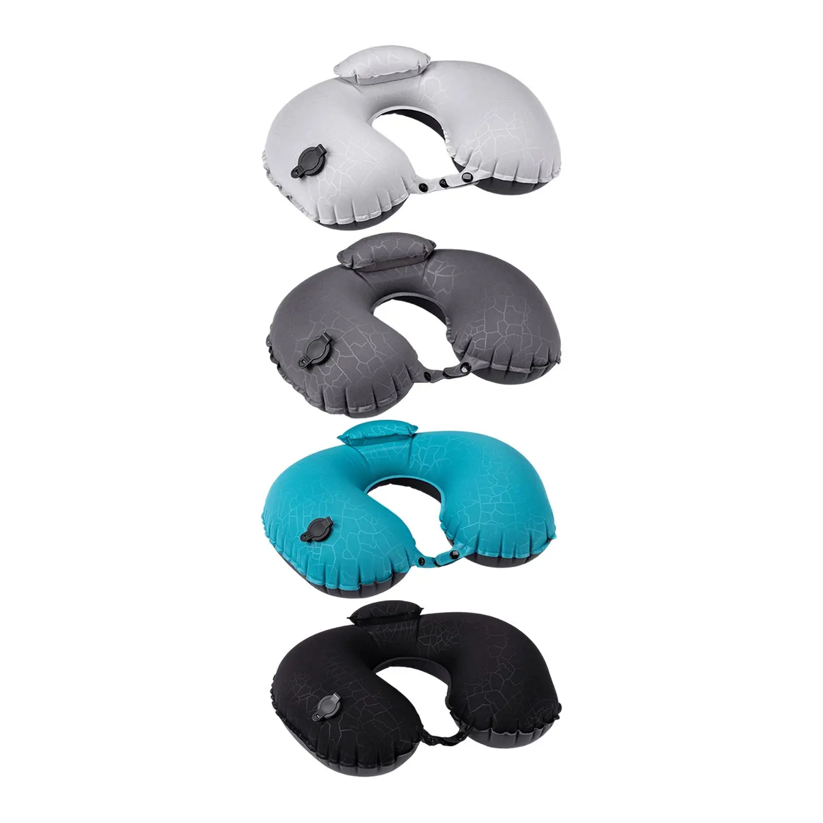 Almohada inflable para acampar, almohada de viaje multiusos compacta y cómoda en forma de U - imagen 3