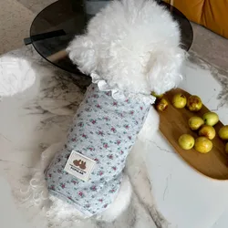 Pijama floral para perros y gatos – Mono cómodo de dormir