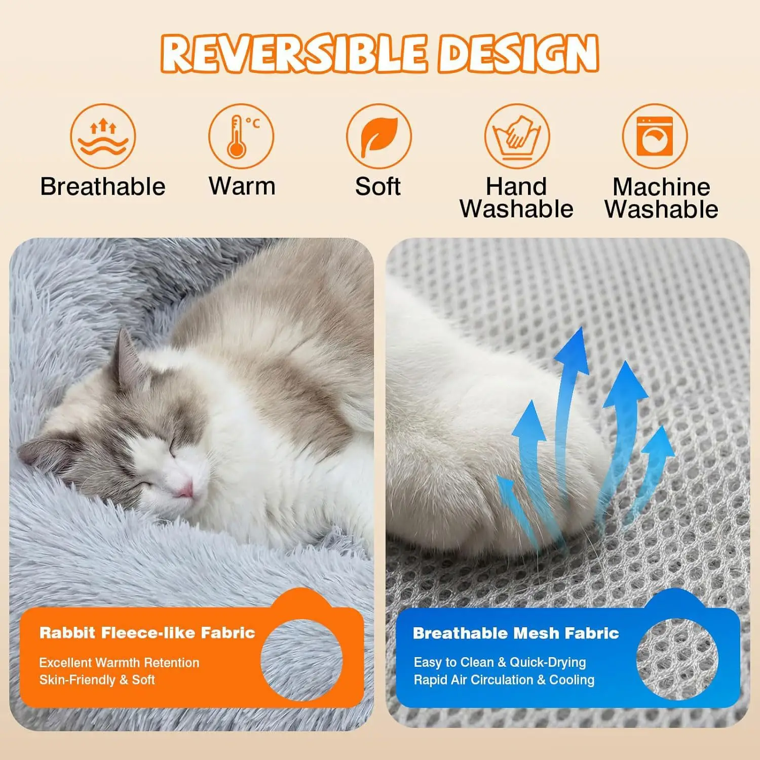 Cama colgante escritorio para gatos – Hamaca plegable de felpa - imagen 4