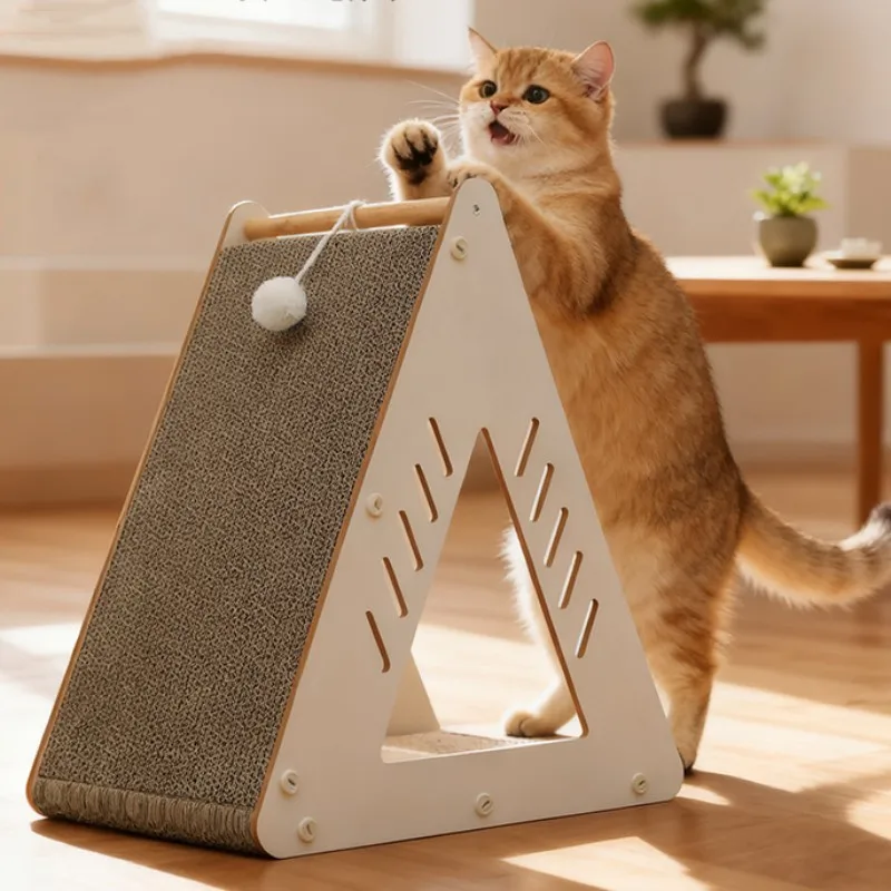 Poste rascador para gatos con marco de escalada y protector sofá - imagen 4