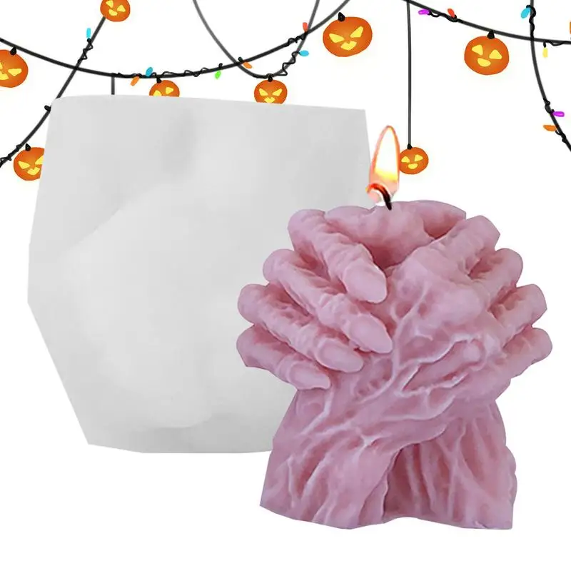 Molde de vela de mano de silicona 3D, moldes de silicona de lucha de brazo, molde de vela perfumado creativo, molde de cera, moldes de jabón para helado DIY - imagen 3