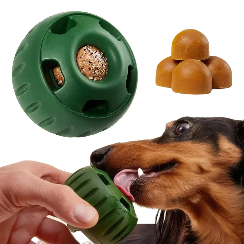 Juguetes de silicona para perros, juguetes para masticar para perros, pelota de comida para perros recargable, pelota de alimentación para perros, bolas de goma interactivas para lavavajillas, productos para mascotas - imagen 5