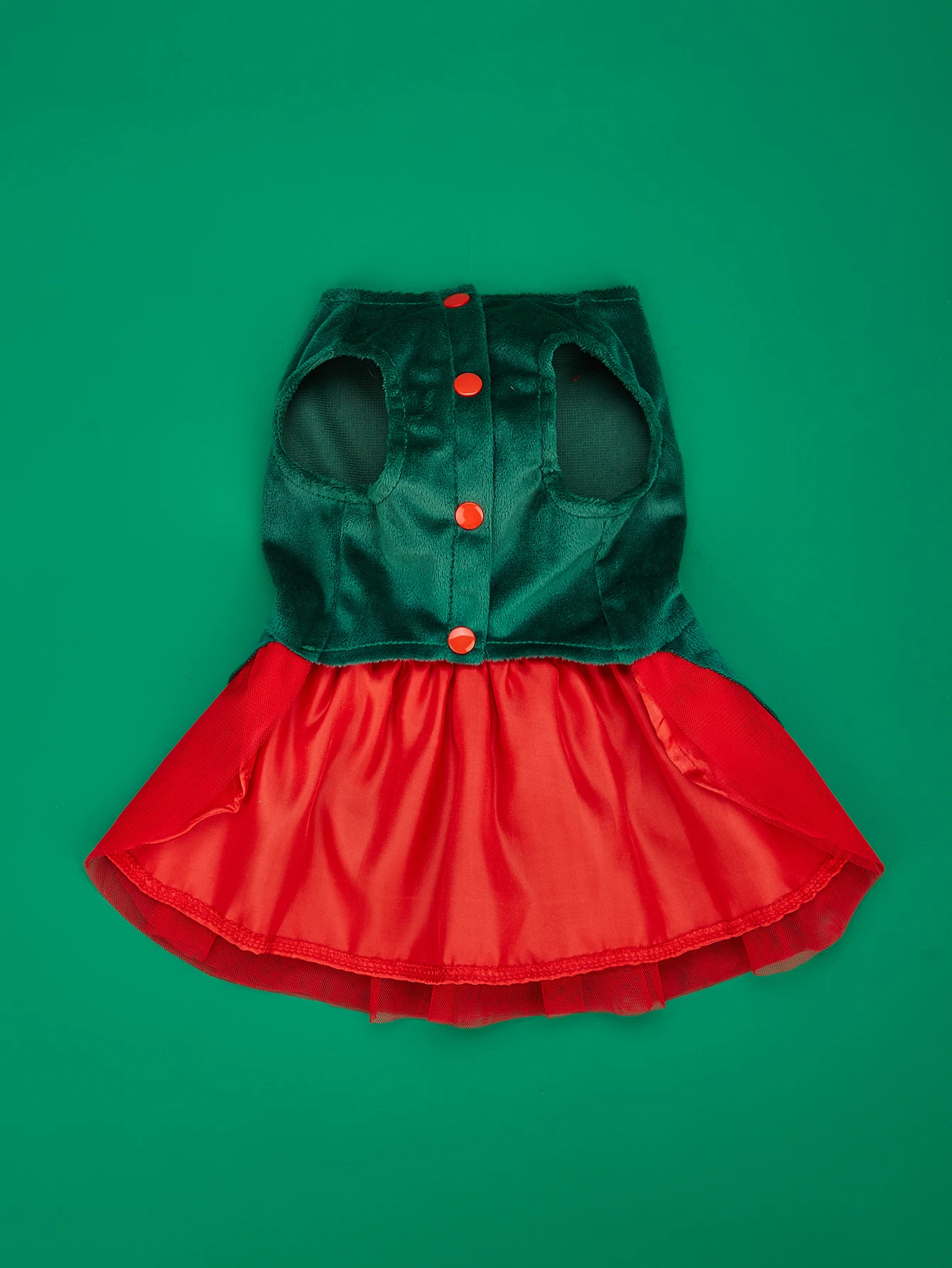 Vestidos de Navidad para cachorros, ropa de tul con lazo para cachorros, campana pequeña, fiesta de Navidad, mascotas, gatos, ropa cálida Ap - imagen 4