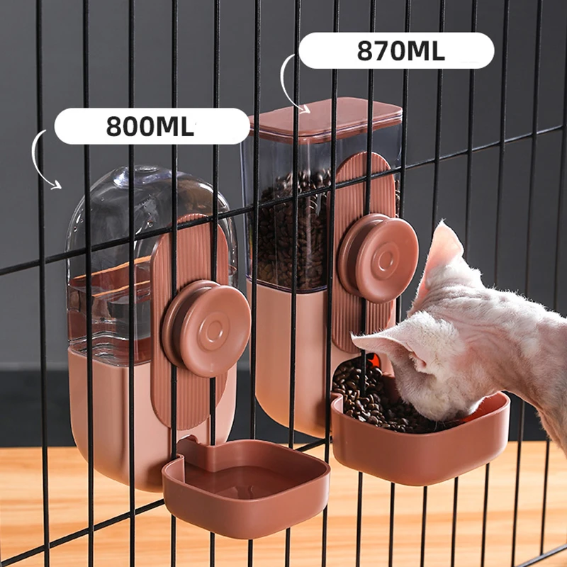 HOOPET Automatic Pet Bowls Cage Hanging Feeder Pet Water Bottle Food Container Dispenser Bowl for Puppy Cat Pet Feeding Product - imagen 4