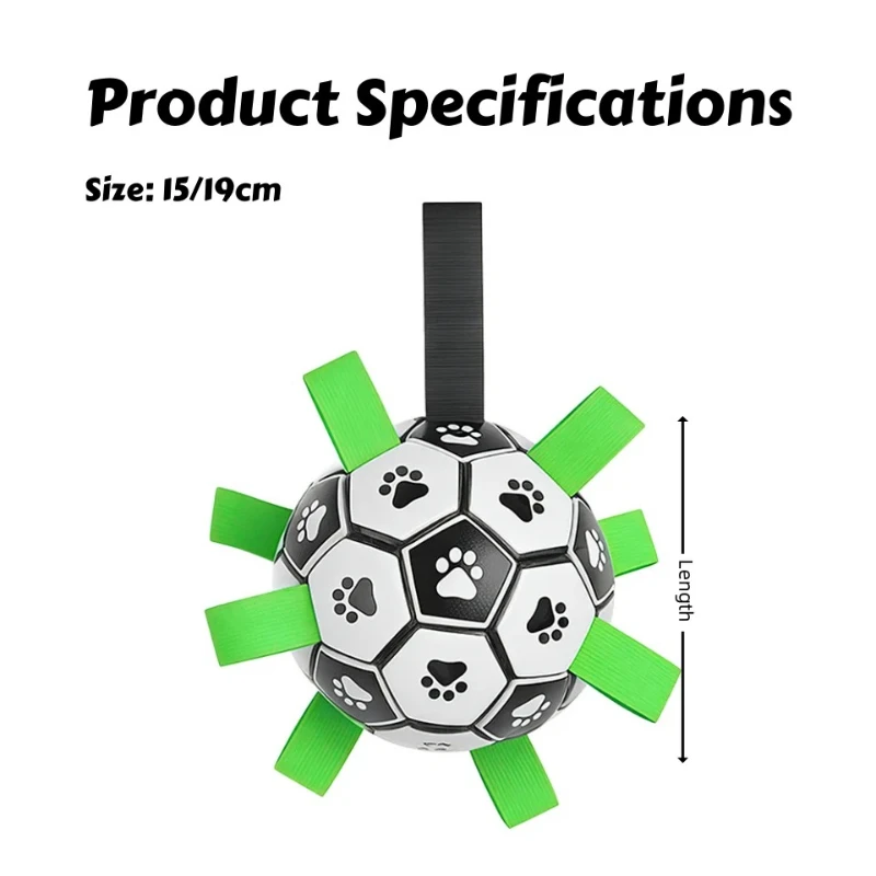 Juguete de fútbol para perros: pelota para masticar resistente a desgarros para entrenamiento interactivo y juego en solitario, juguete duradero para buscar a prueba de mordeduras en interiores/exteriores - imagen 5