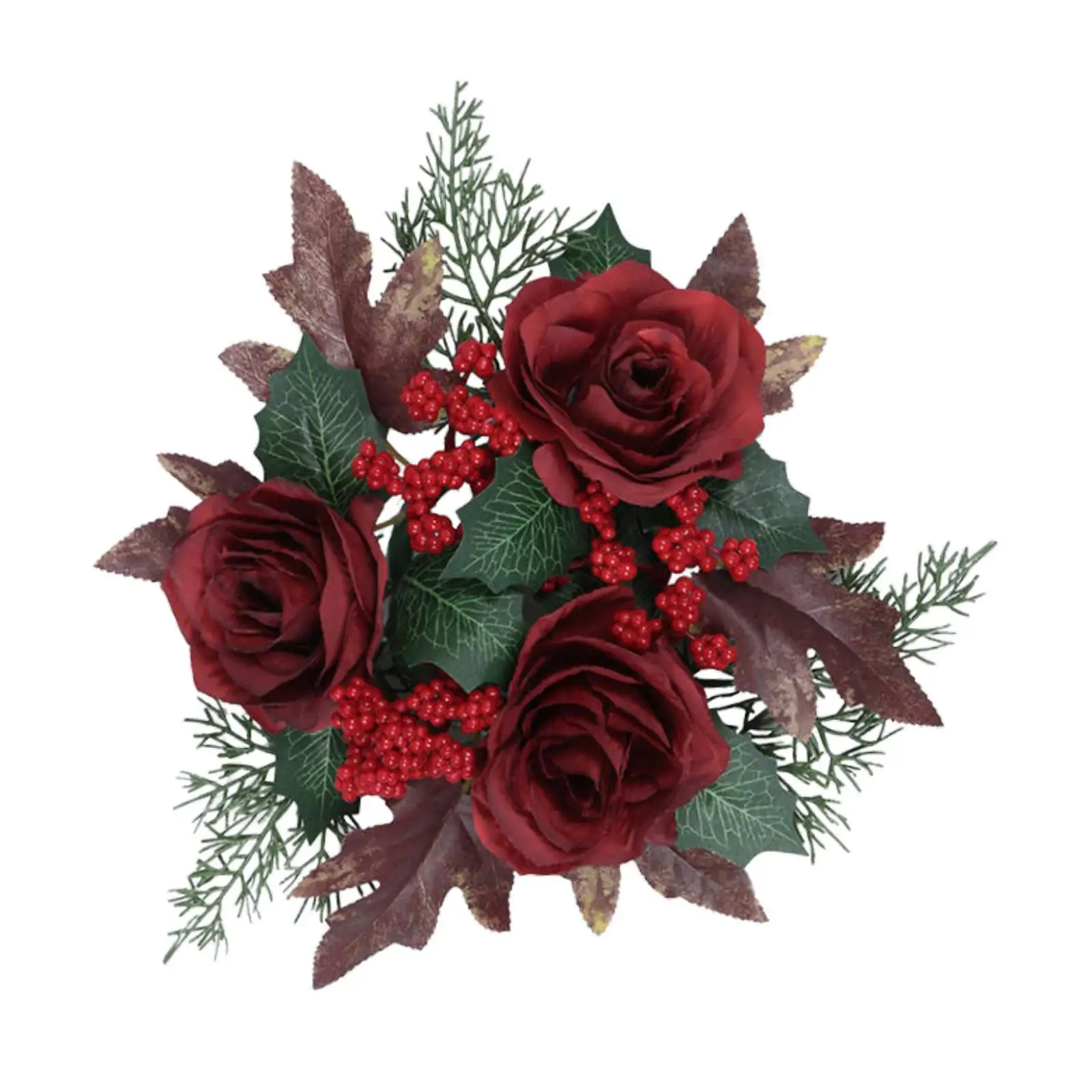 Christmas Candle Ring Wreath Home Weeding Ornament Candlestick Holder Artificial Rose Flower for Farmhouse Dining Table Holiday Christmas Candle Ring Wreath Home Weeding Ornament Candlestick Holder Artificial Rose Flower for Farmhouse Dining Table Holiday