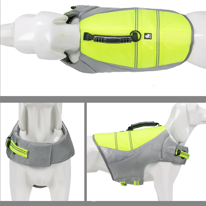 Winhyepet Chaleco salvavidas para perros, ropa de seguridad, chaleco salvavidas para Husky Bulldog Francés, abrigo para exteriores para perros grandes, disfraz reflectante a la moda - imagen 4