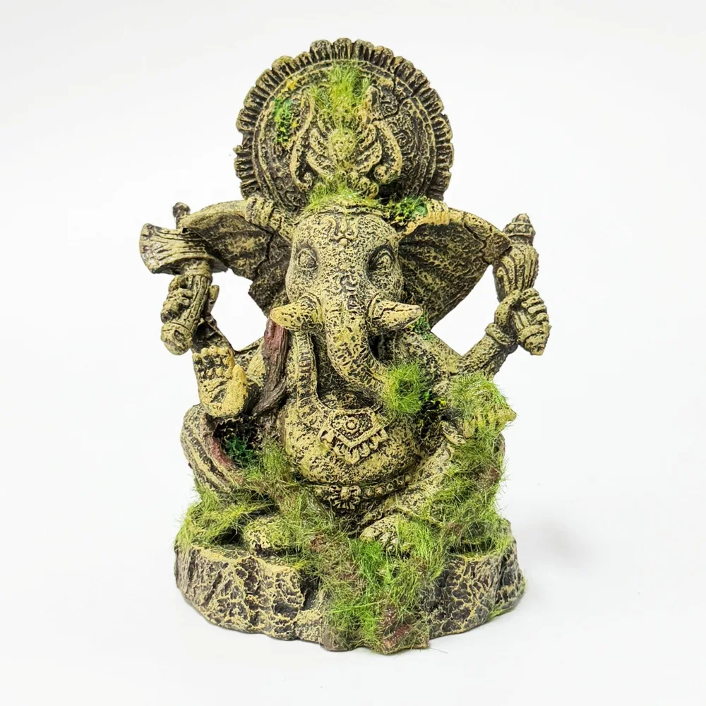 Figuras decorativas para acuario Buda y Ganesha en resina artesanal - imagen 3