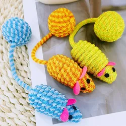 Juguete interactivo para gatos: ratón, cuerdas y campana