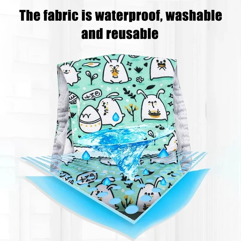 Pantalón fisiológico lavable para perro, banda ajustable para envolver el vientre, pañal sanitario reutilizable para perros pequeños y grandes, color aleatorio, 1/3 Uds. - imagen 4