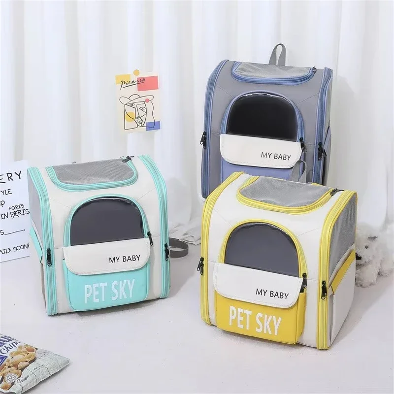 Bolsa para mascotas para gatos, mochila portátil de mano para salir, bolsa de viaje Universal transpirable para las cuatro estaciones, suministros para mascotas - imagen 2