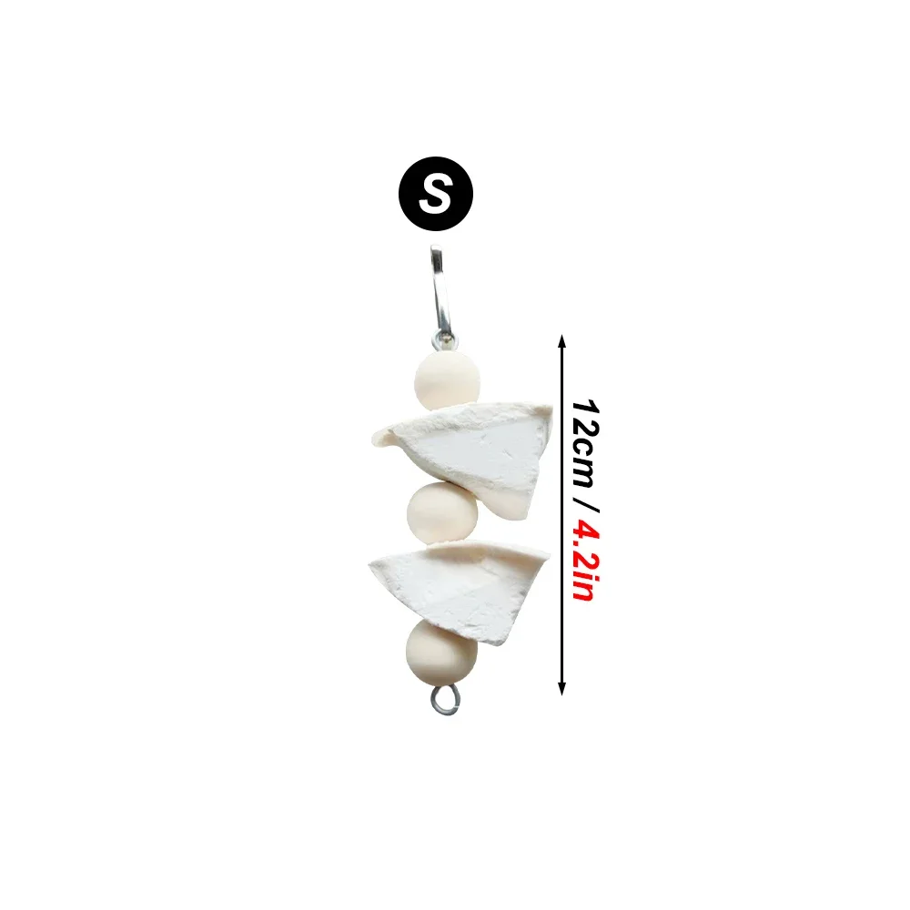 Juguete para masticar pájaros colgante, piedra Irregular de madera, suministro Mineral, juguete para morder los dientes para animales pequeños, loro, jaula para hámster, decoración, 1 ud. - imagen 4