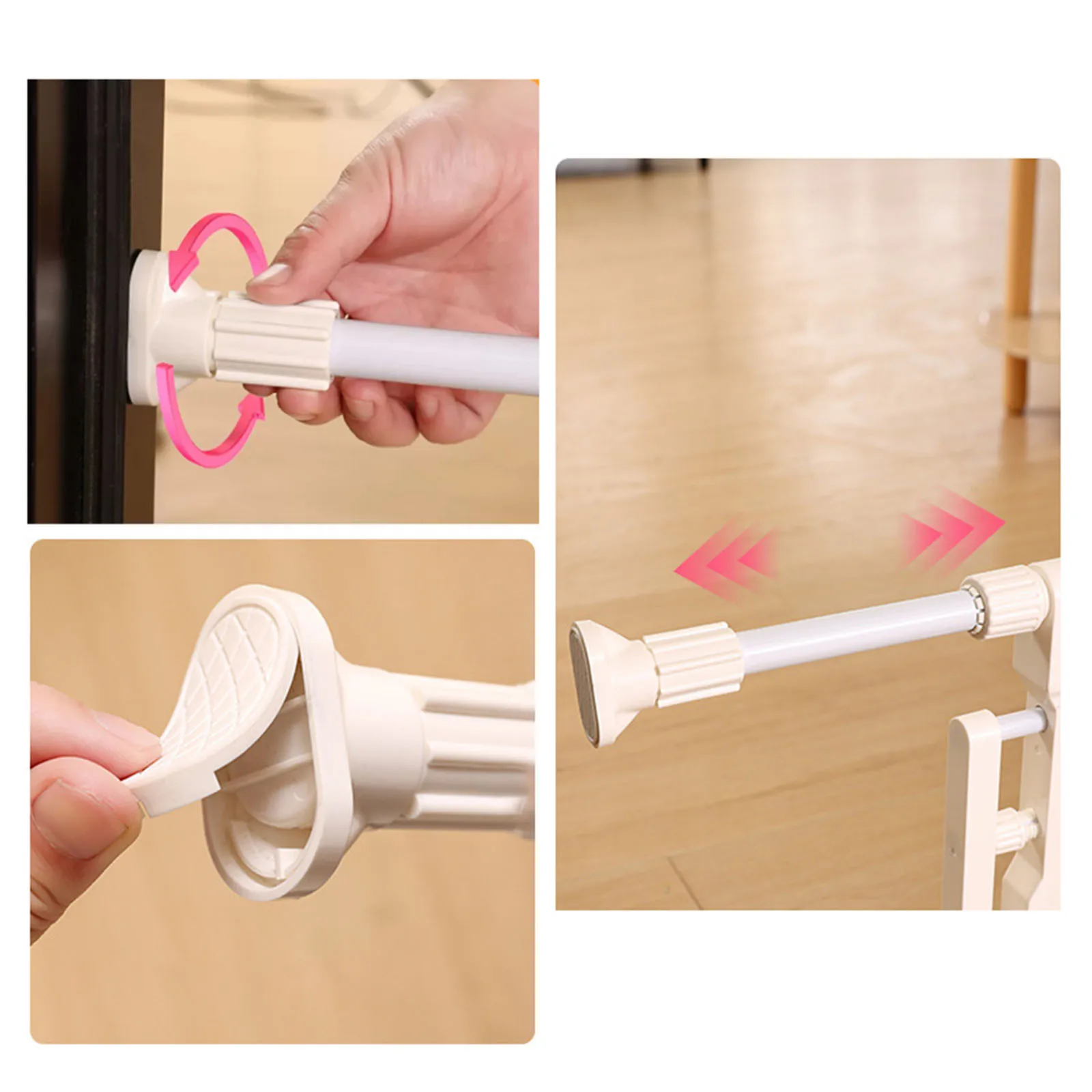 Puerta retráctil para perros, escaleras de acero al carbono, pasillos, valla para mascotas, protección de barrera para Patio, jardín, puerta interior, escaleras - imagen 4