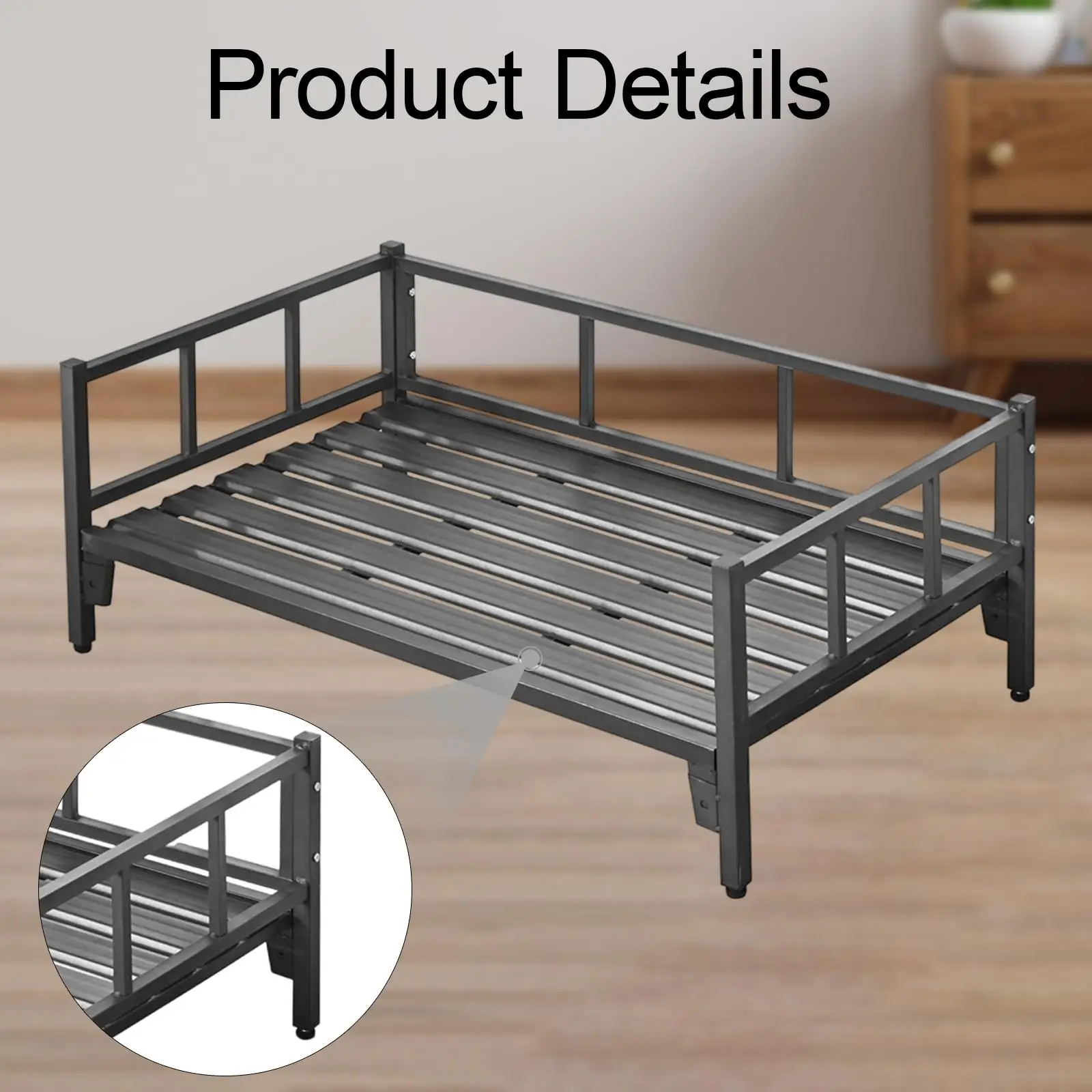 Cama para perros con rieles, suministros para mascotas, pies antideslizantes, altura ajustable, transpirable, - imagen 5