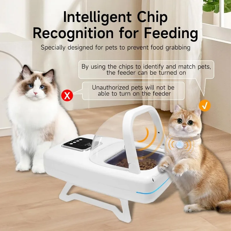 Comedero automático para mascotas con sensor de cuello, antiagarrado de alimentos, alimentación inteligente, comedero con microchip para gatos, perros de tamaño mediano - imagen 3