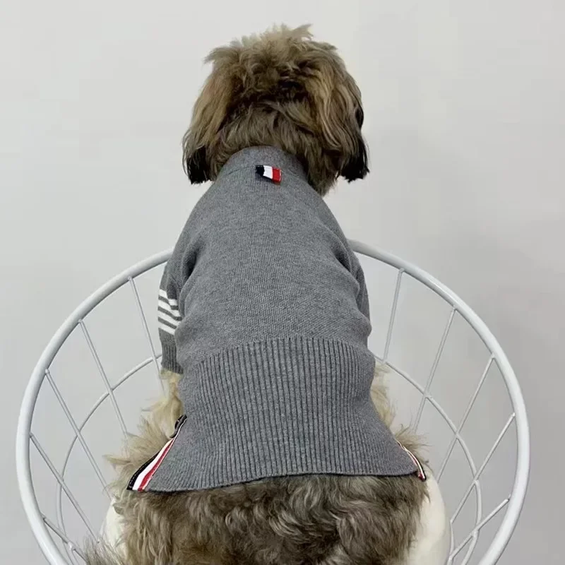 Otoño e invierno mascota cálido suéter de punto perro gato Teddy ropa de moda - imagen 2