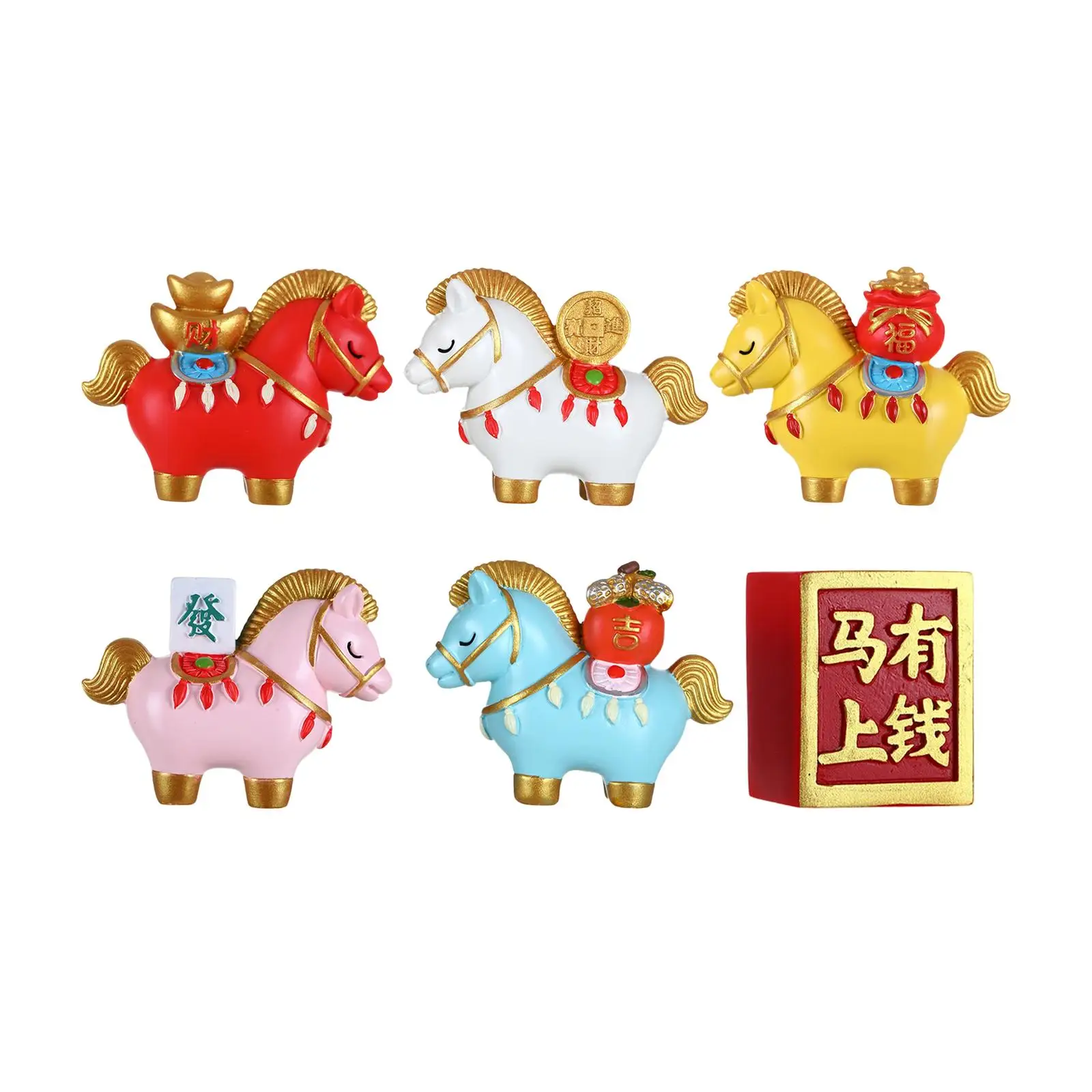 Estatuilla de caballo, adorno de escritorio, regalo Feng Shui, estatua pequeña para escritorio, coche, sala de estar, estante - imagen 2