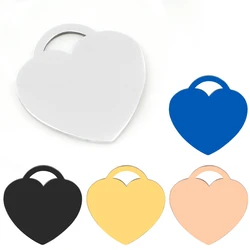 LLavero de acero inoxidable con forma de corazón y Identificación de perro, accesorio personalizado con grabado de 20 piezas, colgante con placa de identificación