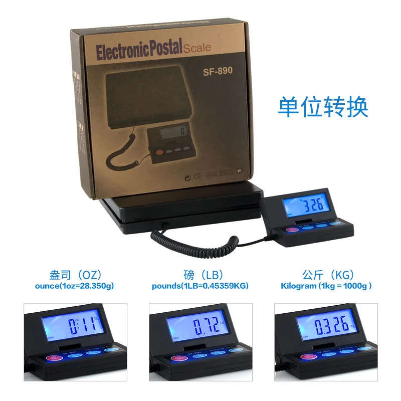 Báscula para mascotas, báscula de mesa electrónica de 50KG, báscula de mesa para paquetes de equipaje, báscula Postal estirable portátil, suministros para mascotas - imagen 2