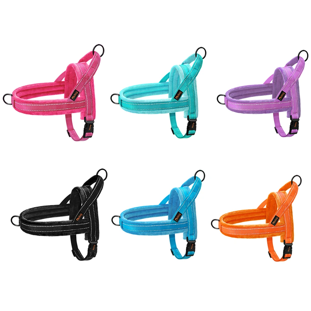 Arnés cálido para perros de invierno, chaleco con arneses para perros sin tirones, acolchado suave, chalecos reflectantes para perros pequeños y grandes, Bulldog Pug - imagen 2