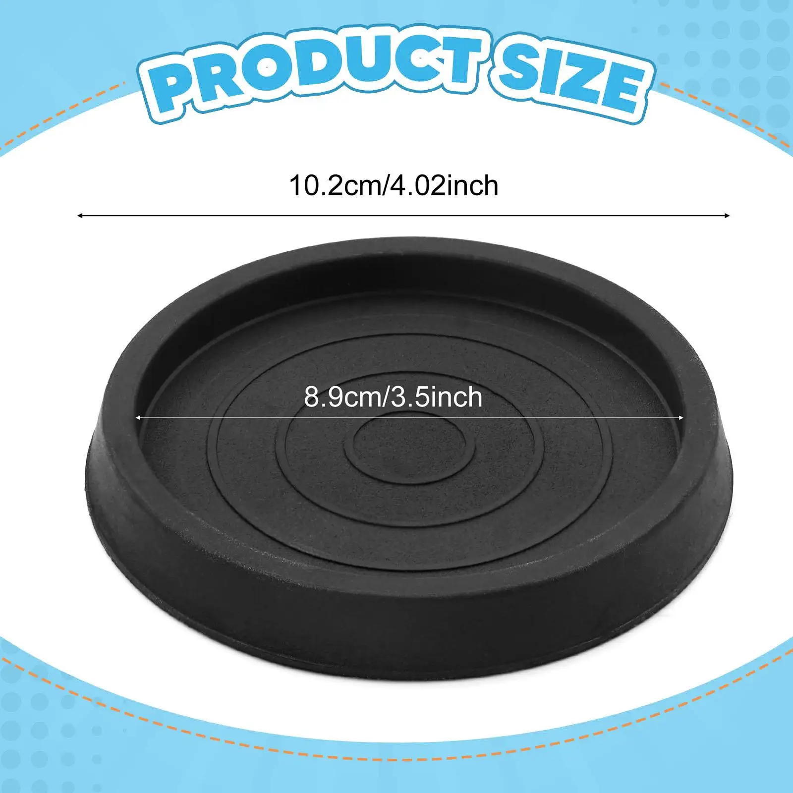 8x Round Rubber Furniture Caster Cups Table Chair Stoppers Furniture Pads for Cabinets 8x Round Rubber Furniture Caster Cups Table Chair Stoppers Furniture Pads for Cabinets