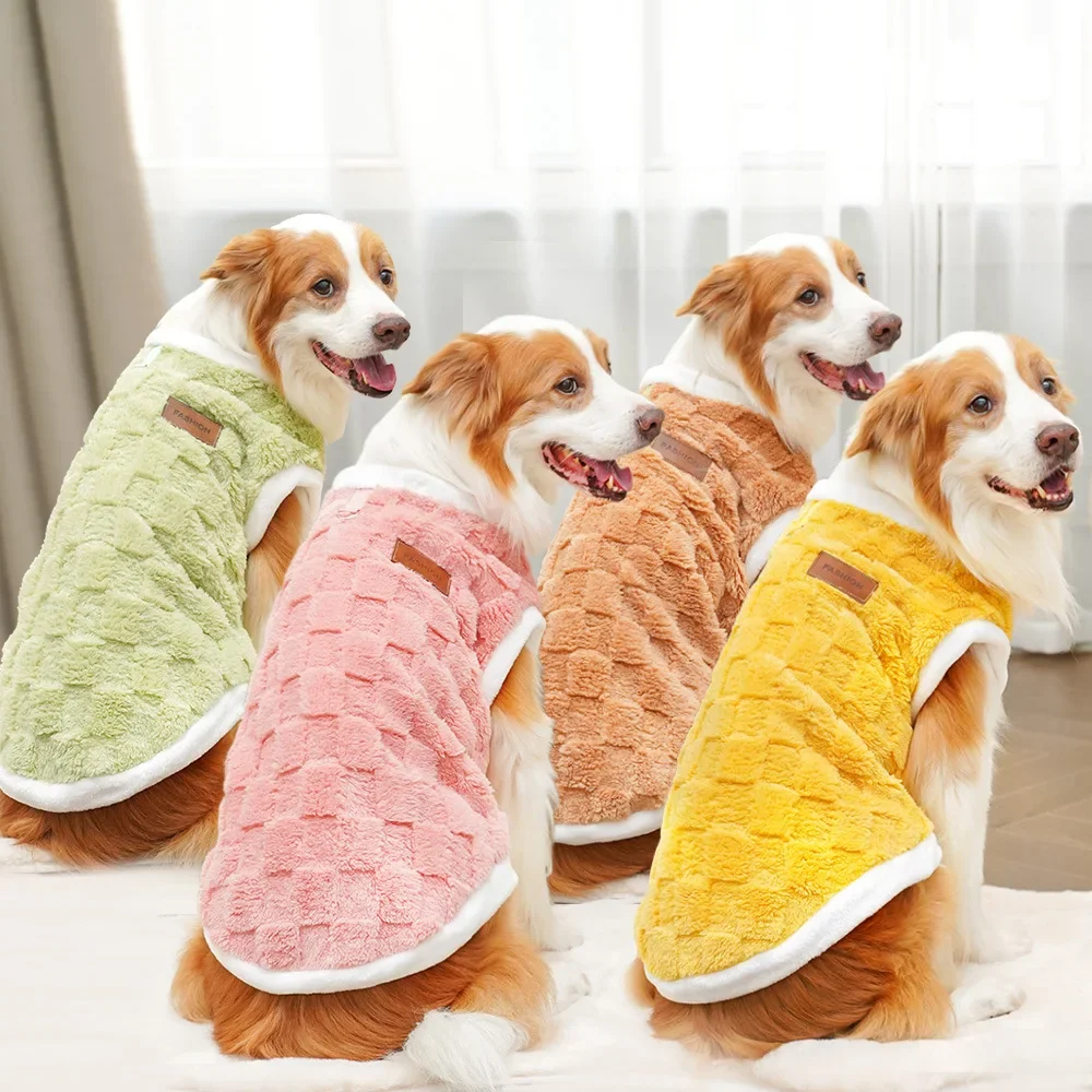 Ropa para mascotas Otoño e Invierno nueva ropa de algodón ropa nueva de felpa suministros para perros grandes Golden Retriever y gatos - imagen 2