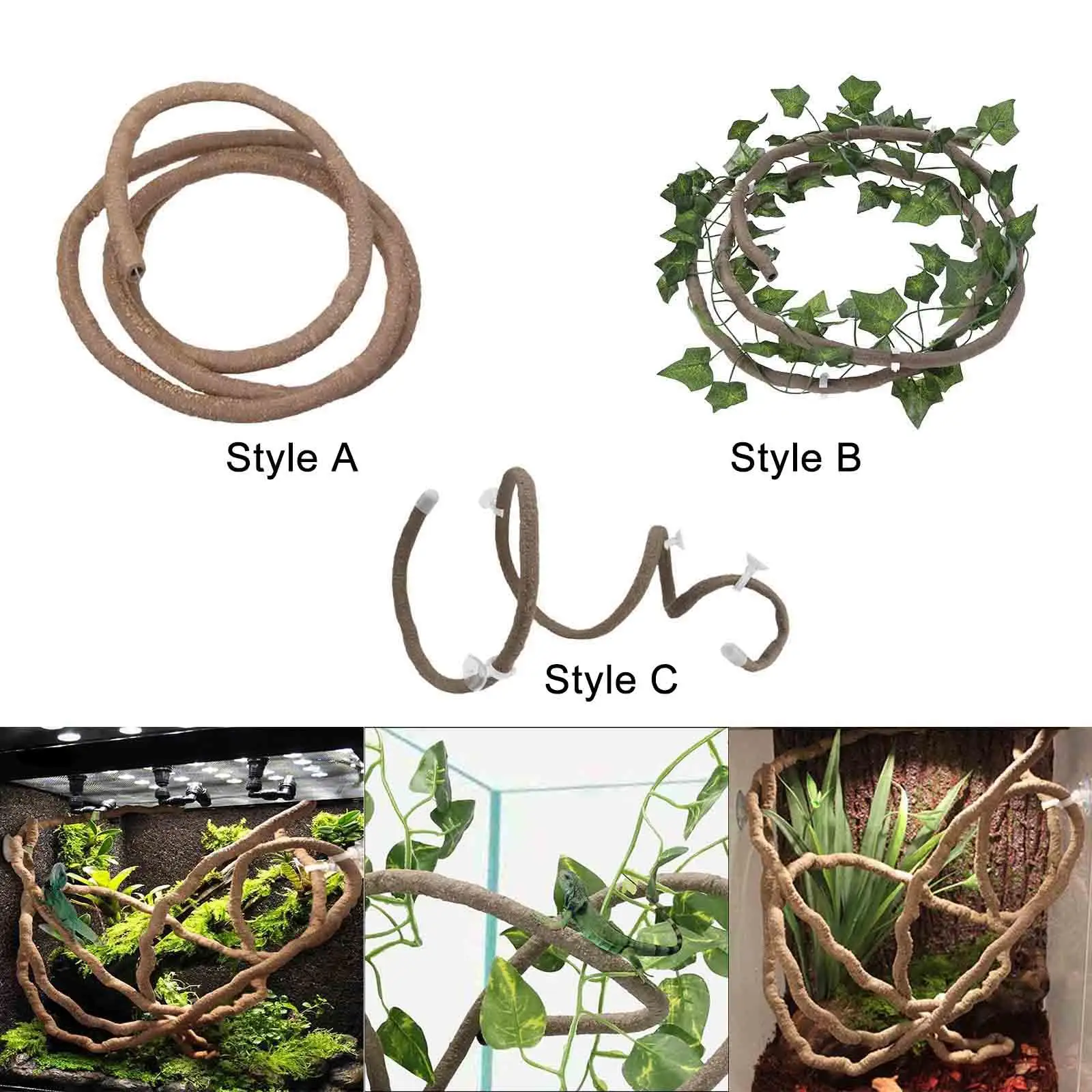 Plantas trepadoras artificiales para terrario de geckos y camaleones
