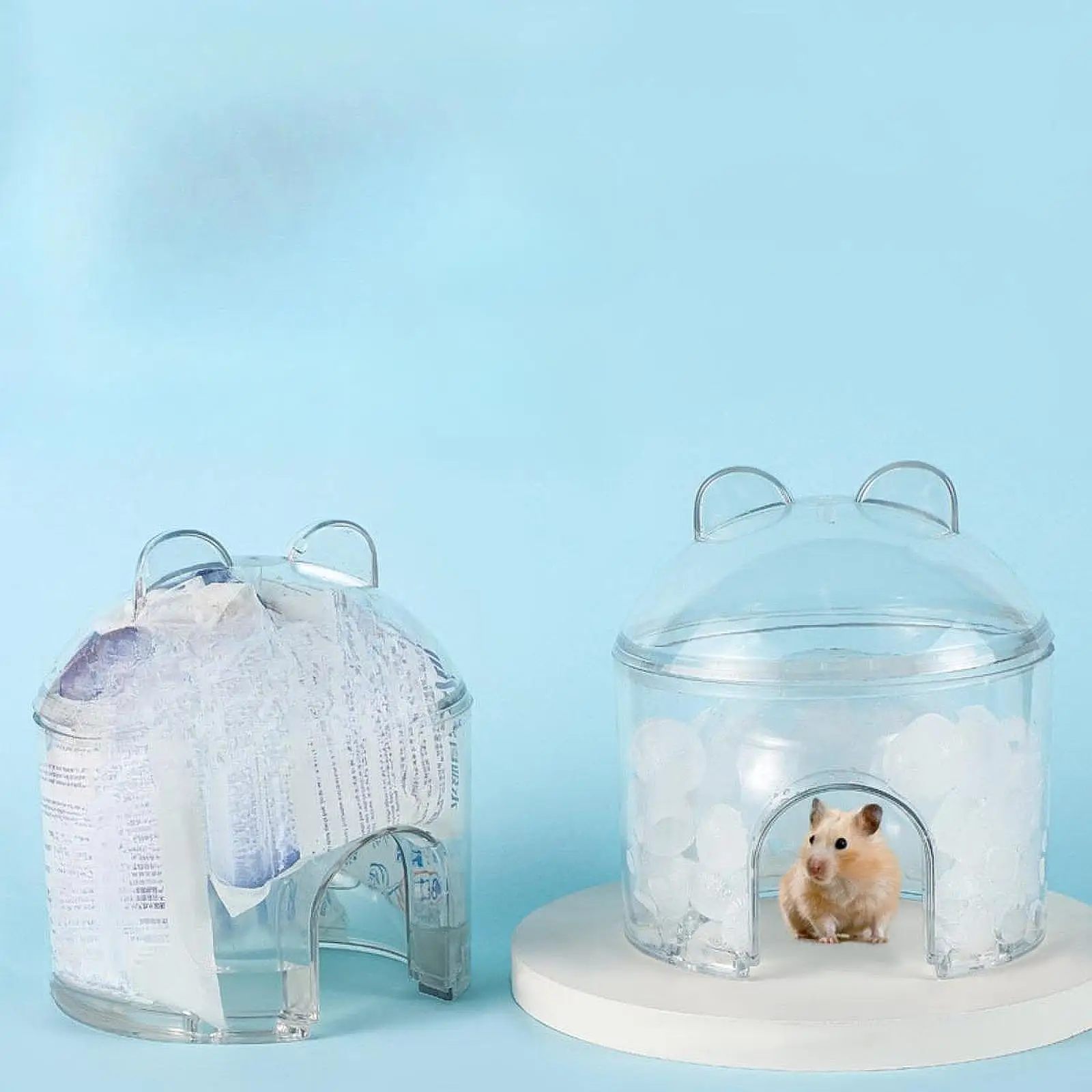 Casa escondite para hámster, decoración de cueva de nido fresco, cabaña pequeña, cama fresca para mascotas para gerbil, Chinchilla, hámster, animales pequeños, ardilla