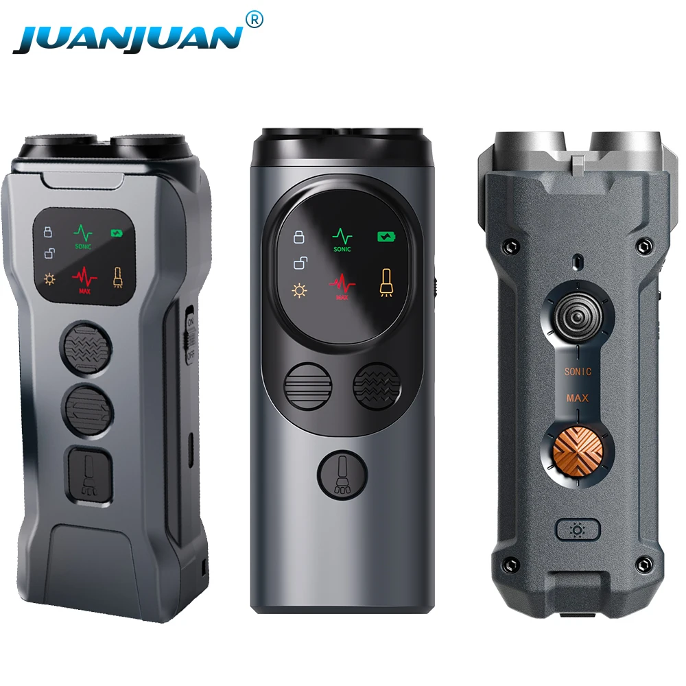 Repelente ultrasónico para perros, dispositivos disuasorios portátiles para corteza de perro, entrenador de perros antiladridos recargable con linterna LED, novedad de 2025