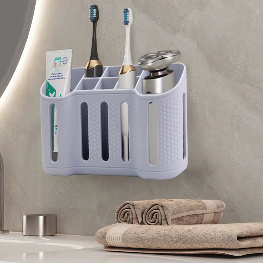 Soporte organizador para cepillos de dientes y afeitadora – Baño - imagen 3